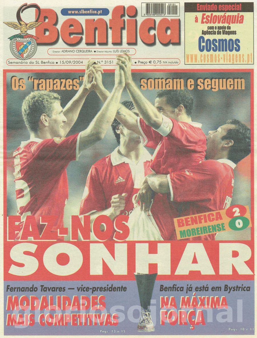 jornal o benfica 3151 2004-09-15